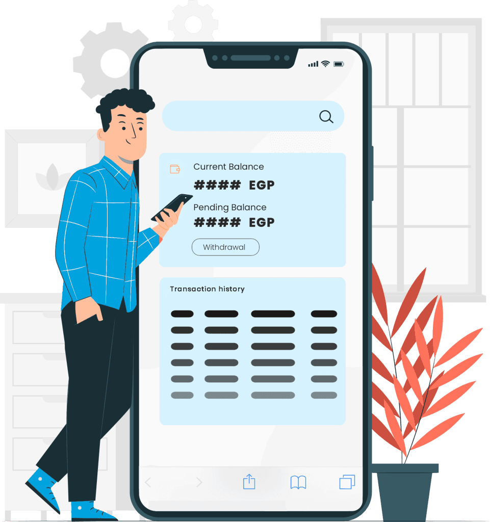Printlet wallet illustration